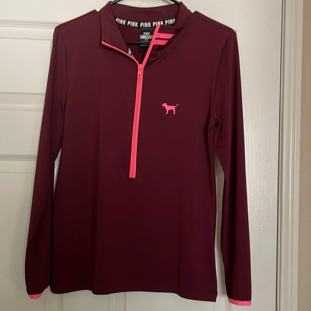 Pink quarter zip